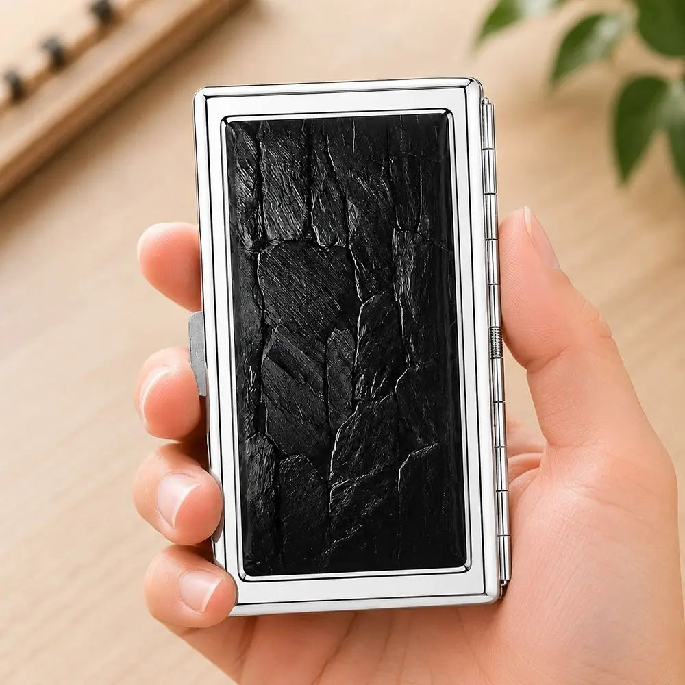 Vintage Metal Card Case – Snap-Close Credit & Business Card Holder Metal Card Case HIP