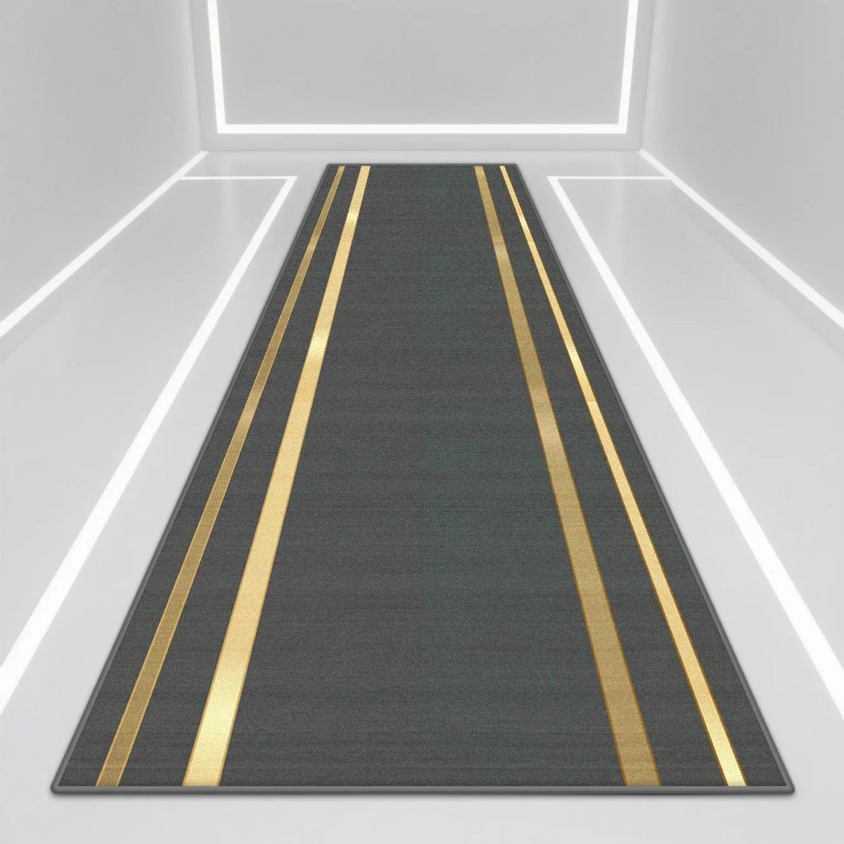 Black & White Striped Runner Rug – Non-Slip Washable Mat Runner Rug HIP 4 50X150cm-Felt
