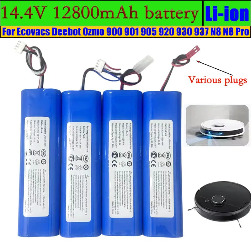 12800mAh Battery for Ecovacs Deebot Ozmo 950, X1, T8, T9, T10 Robot Vacuum Battery HIP