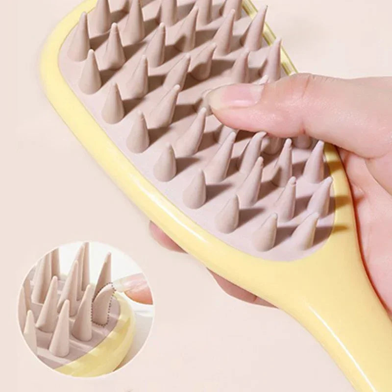 Silicone Shampoo Brush Scalp Massager – Long Handle Comb Scalp Massager Brush HIP