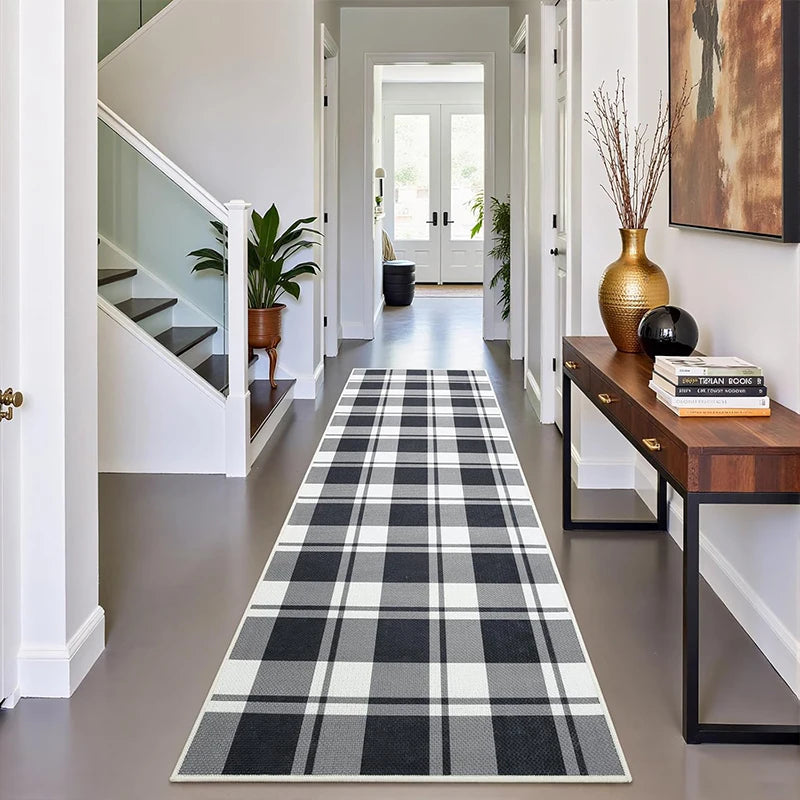 Hallway Carpet Runner Rug – Non-Slip, Machine Washable Geometric Hallway Runner Rug HIP