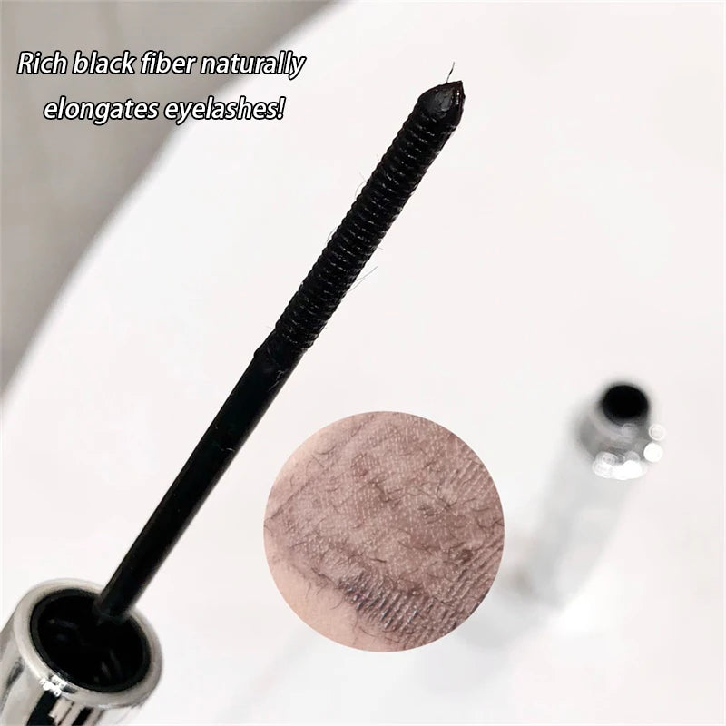 Silver Silk Fiber Matte Mascara Makeup Ultra-Fine Brush Lengthens Eyelashes Waterproof Fast Dry Eyelash Extension Mascara Makeup HIP