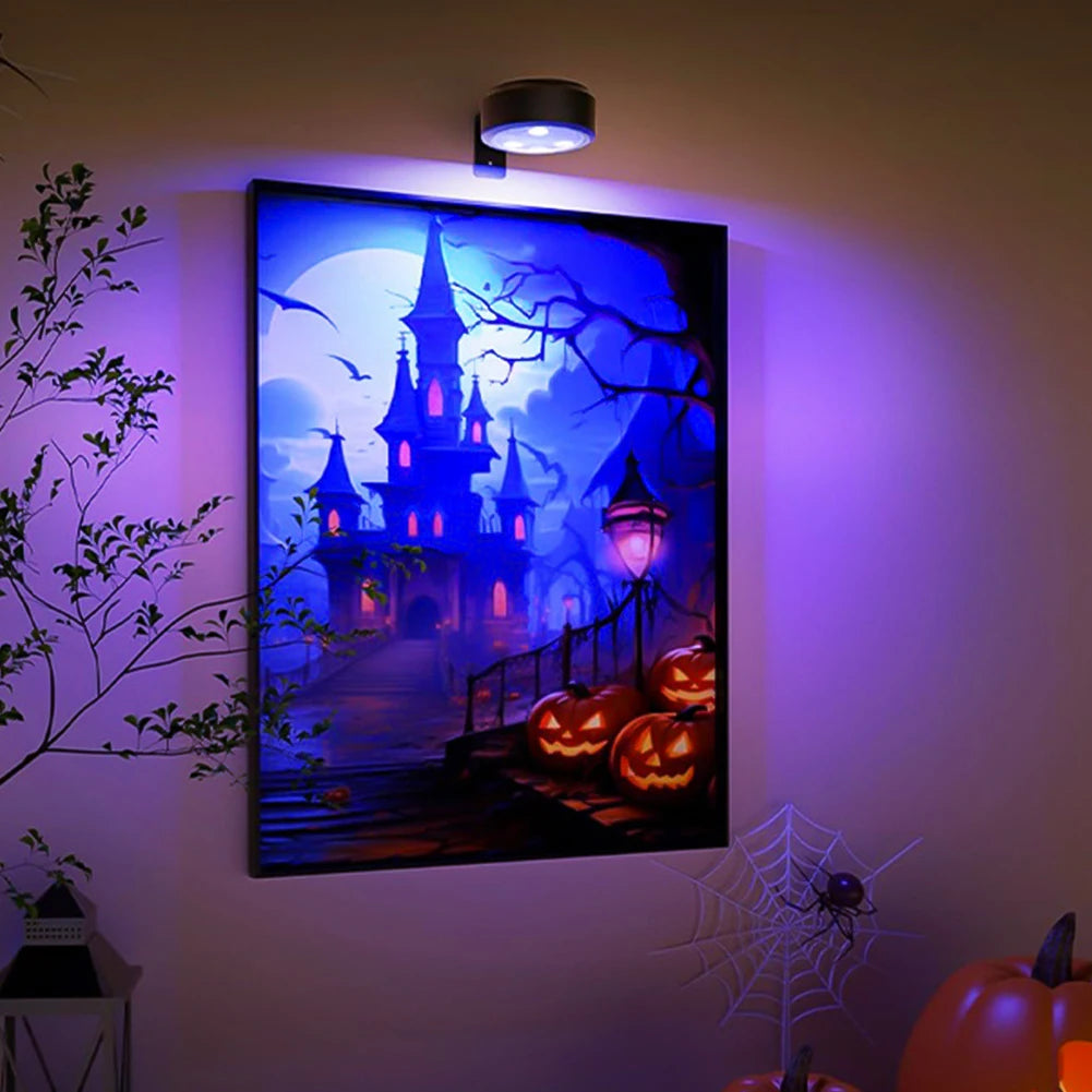 1/2pcs Versatile Wireless Magnetic Remote LED Wall Light Battery Operated Spotlight Ideal For Bedroom Art Display Lighting HIP
