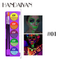 UV Glow Face & Body Paint Palette – High Pigment Water-Based UV Body Paint Palette HIP 01