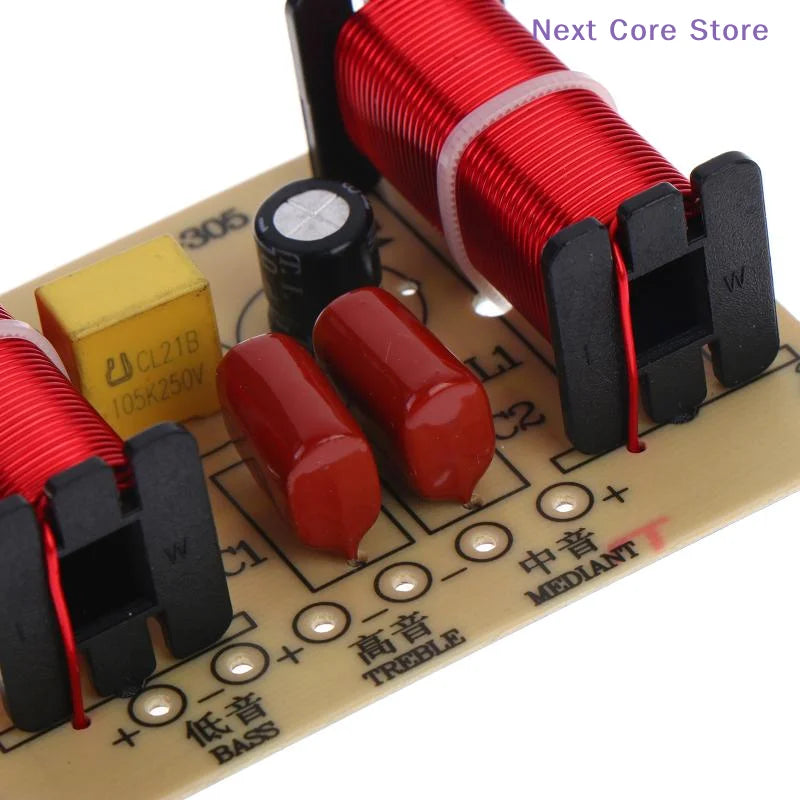 3-Way HiFi Speaker Crossover Filter 150W – Treble Mid Bass Speaker Crossover Filter HIP