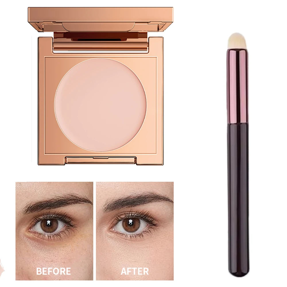 Eye Concealer Corrector With Brush Moisturizing Natural Foundation Long Lasting Waterproof Cover Dark Circles Under Eye Makeup HIP