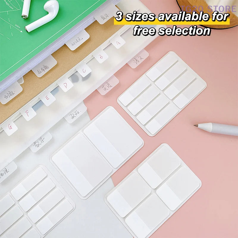 Transparent Frosted Label Stickers – DIY Index Sticky Notes Label Stickers HIP