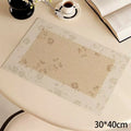 Waterproof Oil-proof Heat Proof PVC Table Mat French Retro Style Placemat For Restaurant Home Decoration HIP 30 40cm-03 L