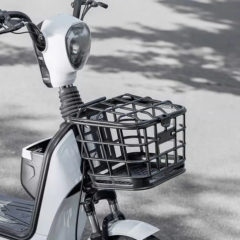 Detachable Bike Front Basket with Lid – Black Plastic Bike Front Basket HIP