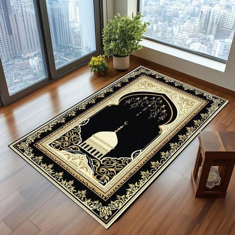 Vintage Islamic Floral Non-Slip Prayer Rug – 4 Sizes Prayer Rug HIP 1 80X120cm-Felt