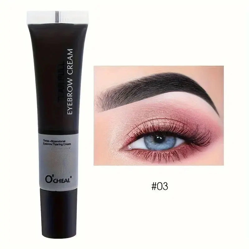 Long-lasting Eyebrow Gel Makeup Semi-permanent Waterproof ColorSweat-proof Film Forming Dye Eyebrow Cream Tint Cosmetics HIP 03Black