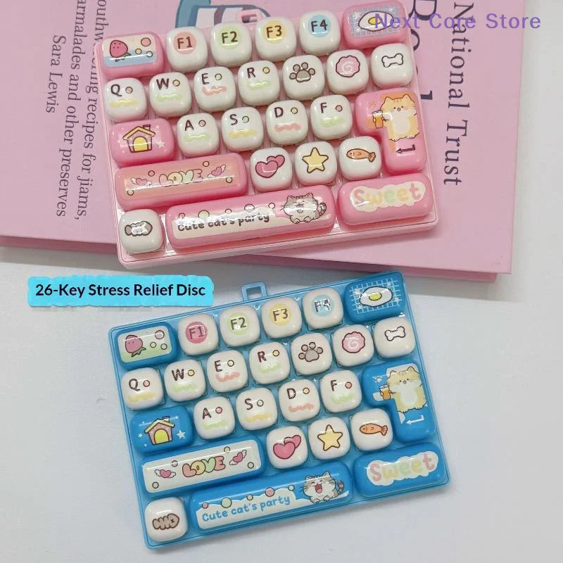 26-Key Mini Keyboard Fidget Toy – Novelty Desk Gift Fidget Desk Toy HIP