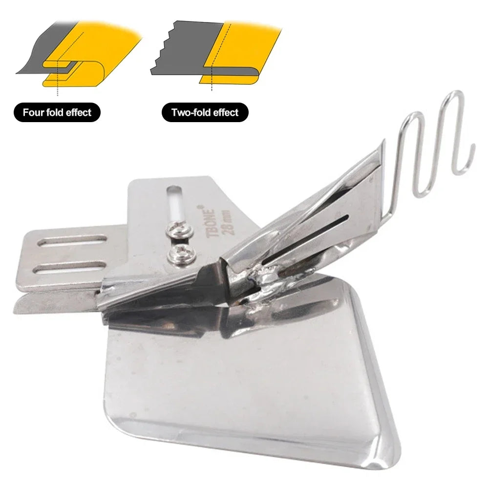 Sewing Machine Hemming Device Double Fold Bias Binding Right-Angle Edging Pull Tube Four Fold Pull Tube For Household industrial HIP 36mm