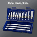 13-Piece Metal Carving Knife Set – Precision Craft Cutting Kit Craft Carving Knife Set HIP C679-Blue set