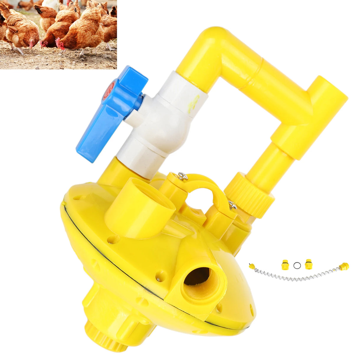 Professional Water Pressure Regulator for Poultry Chicken Drinking Farm Water Equipment HIP YELLOW