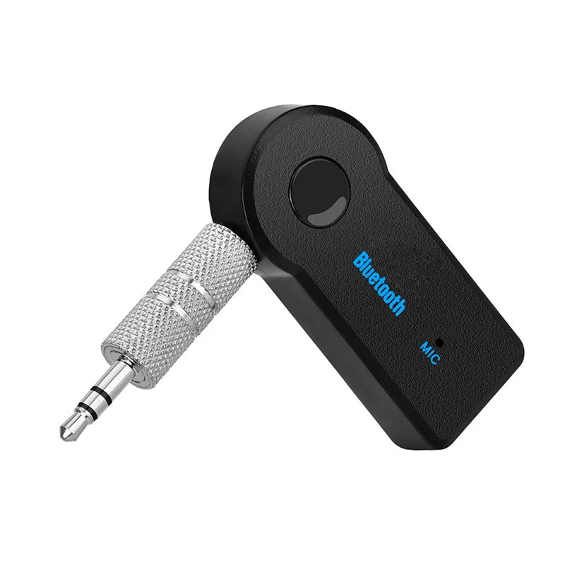 2-in-1 Wireless Bluetooth Car Audio Receiver & Handsfree Kit Bluetooth Car Adapter HIP Black