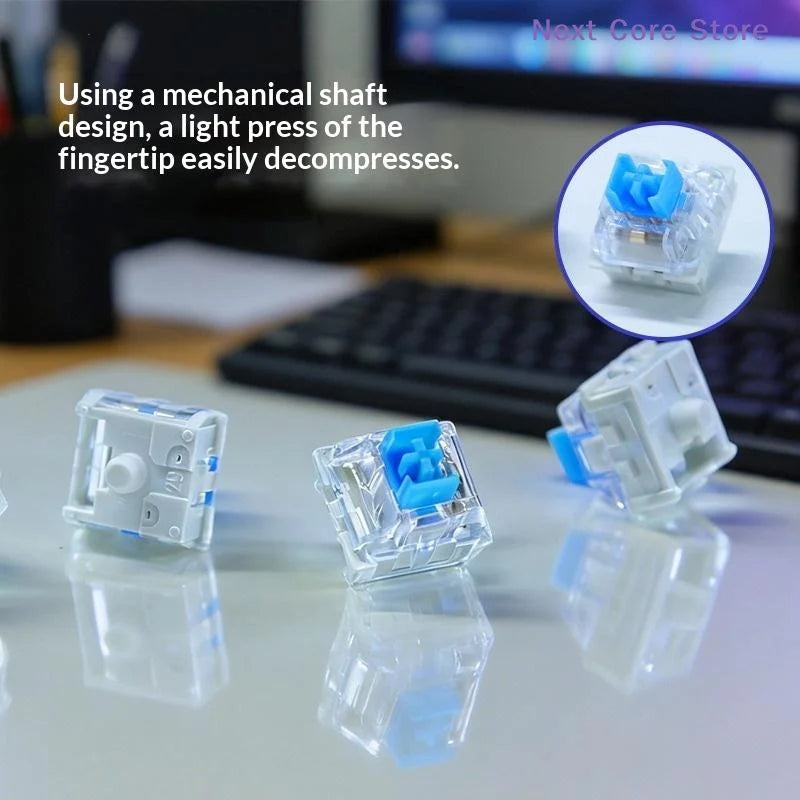 50-Pack 3-Pin Tactile Keyboard Switches – Dustproof Clicker Keyboard Switches HIP