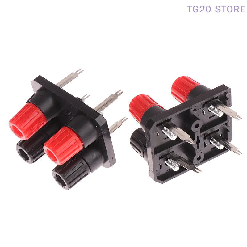2-Pack Banana Jack 4-Pin Speaker Amplifier Terminal WP4-10 Speaker Terminal Socket HIP
