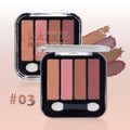4-Color Earthy Eyeshadow Palette – Waterproof & Long-Lasting Eyeshadow Palette HIP 03