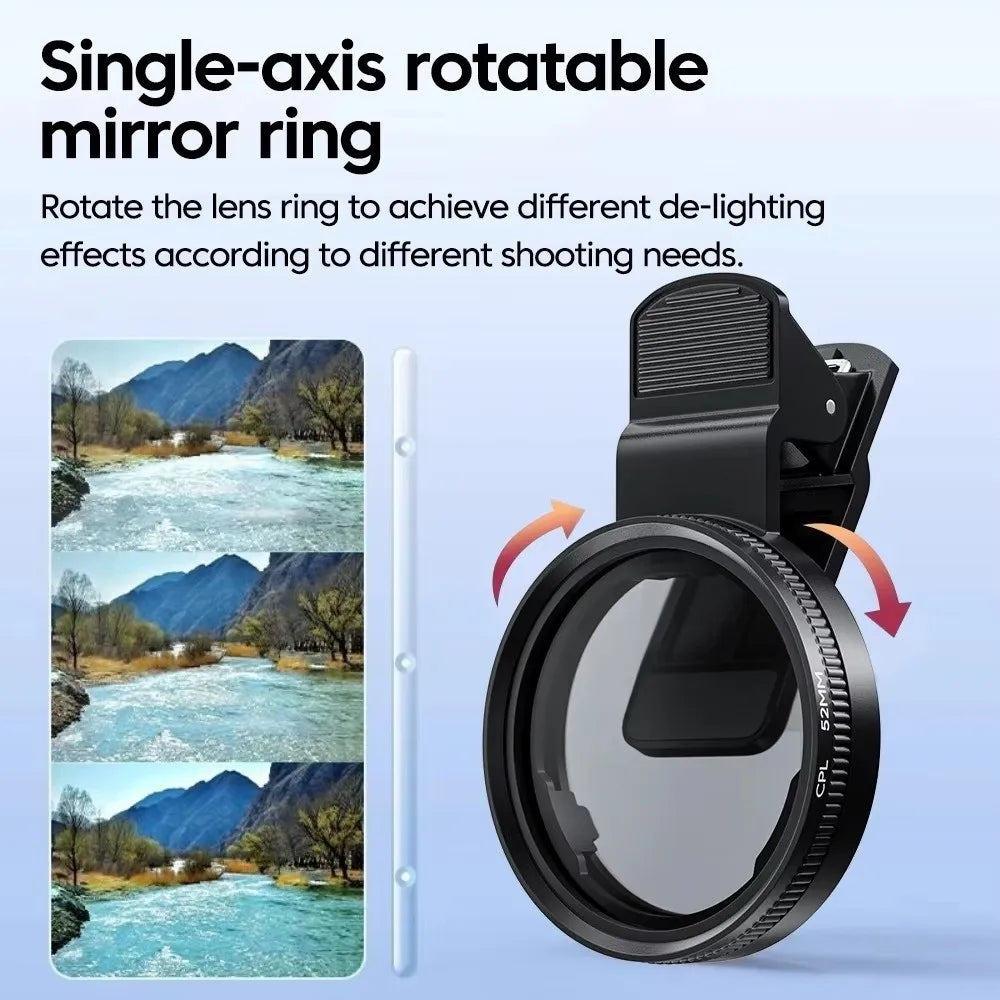 52MM CPL Circular Polarizer Filter for Mobile Photography Camera Lens Filter HIP