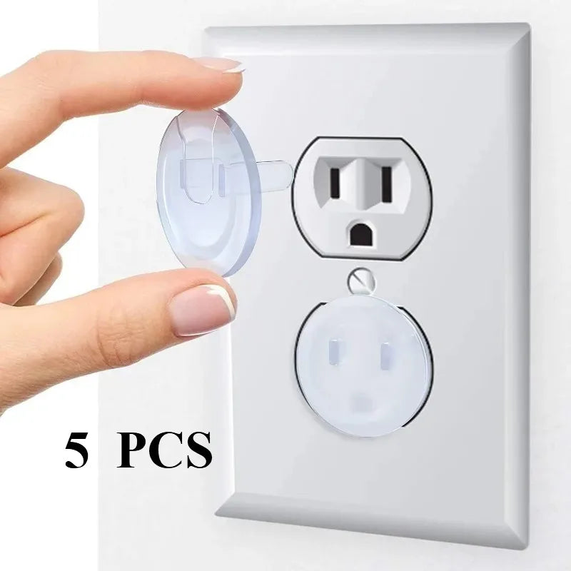 Clear Outlet Covers – Toddler & Child Electrical Plug Protectors Electrical Safety Cover HIP C38- 5pcs