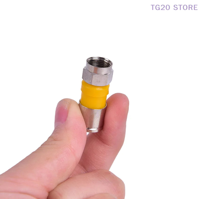 10-Pack RG6 F-Type Waterproof Compression Snap Seal Connectors Coaxial Cable Connector HIP