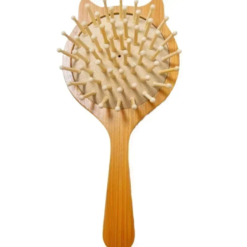 Kids Mini Cat Ear Hairbrush – Bamboo Air Cushion Comb Kids Hair Brush HIP