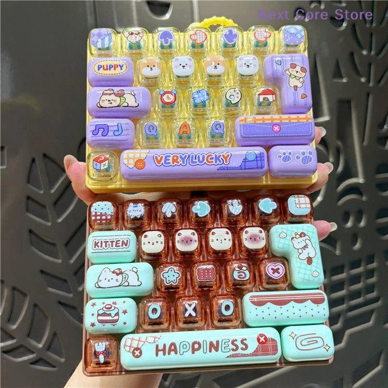 26-Key Fidget Keyboard Toy – Cute Cartoon Pendant & Bag Charm Fidget Toy Pendant HIP
