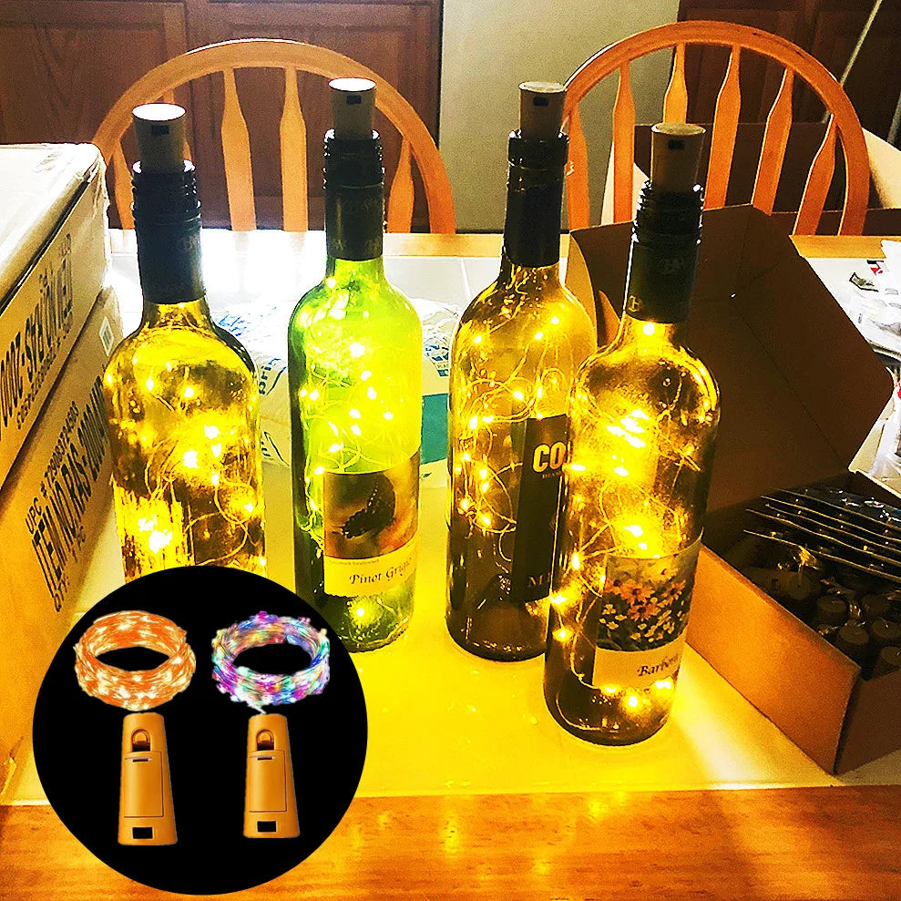 Cork LED String Lights for Wine Bottles – 1M 2M 3M Fairy Lights LED Bottle String Lights HIP