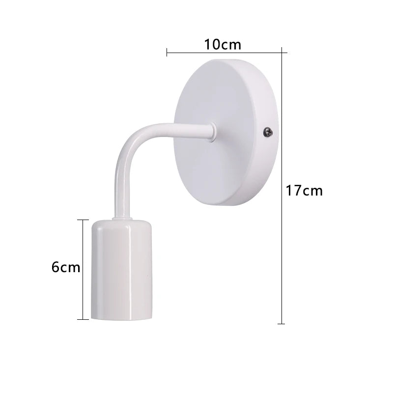 Retro Vintage E27 Wall Sconce – Iron Indoor Lamp 110V/220V Wall Sconce HIP Iron White