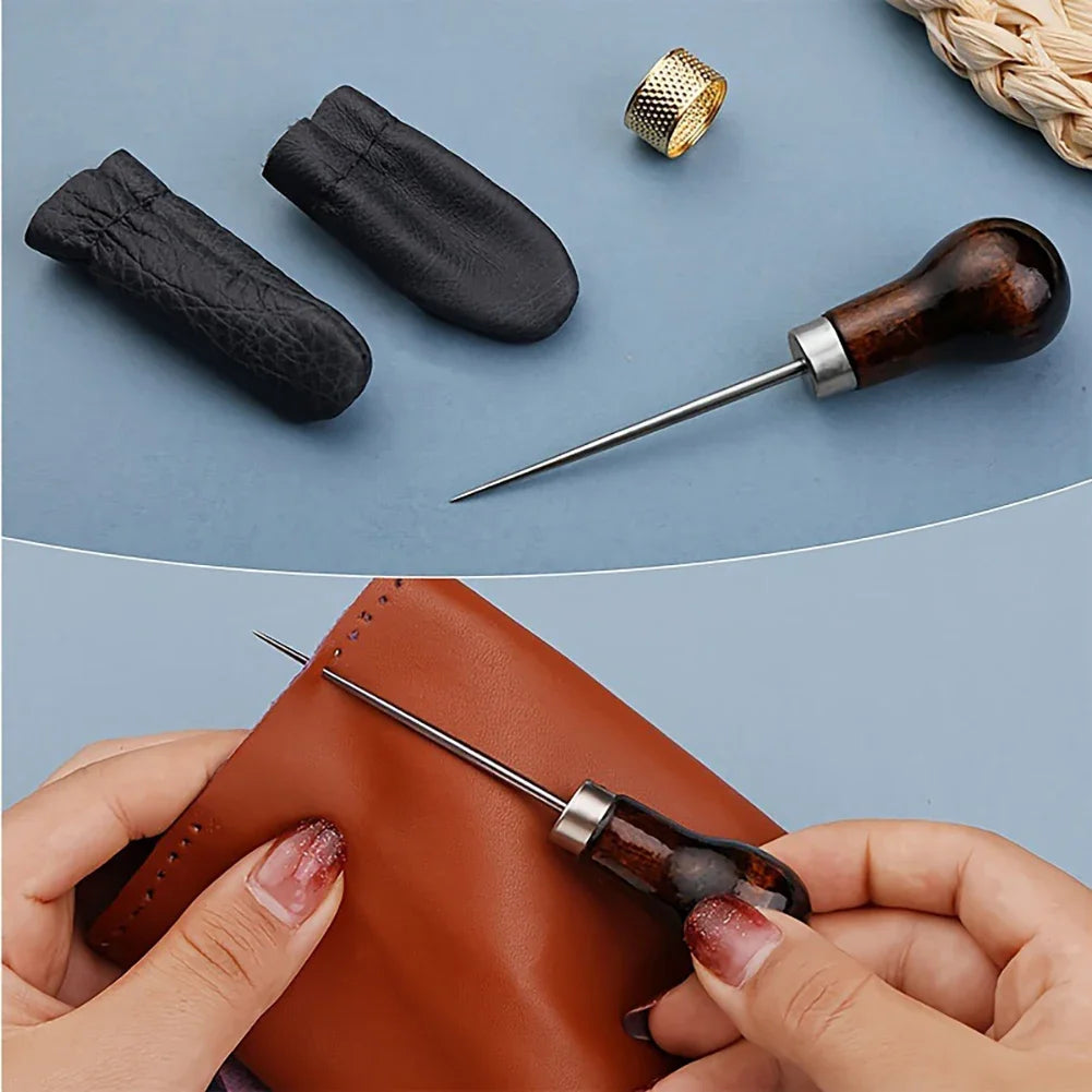 Multi-functional Leather Tool Set Beginners Leather Bag Repair Wallet Making Stitching Tool Portable DIY Leather Craft Tools Set HIP