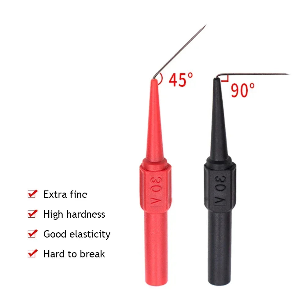1/2PCS 30V Digital Multimeter Instrumentation Test Probe Pins Lead Equipment Instrument Part Insulation Wire Piercing Needle Tip HIP