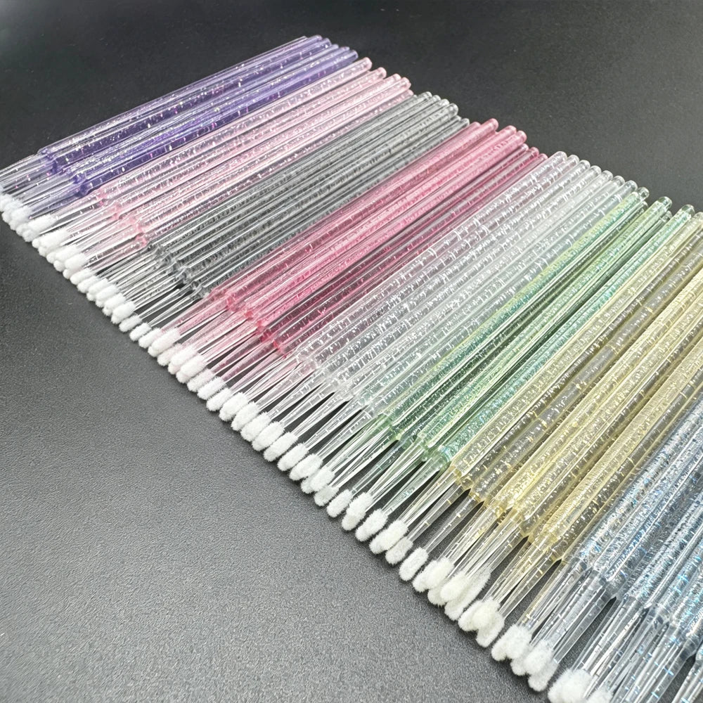 100pcs Disposable Micro Eyelash Brushes & Extension Applicators Lash Applicator Brush HIP