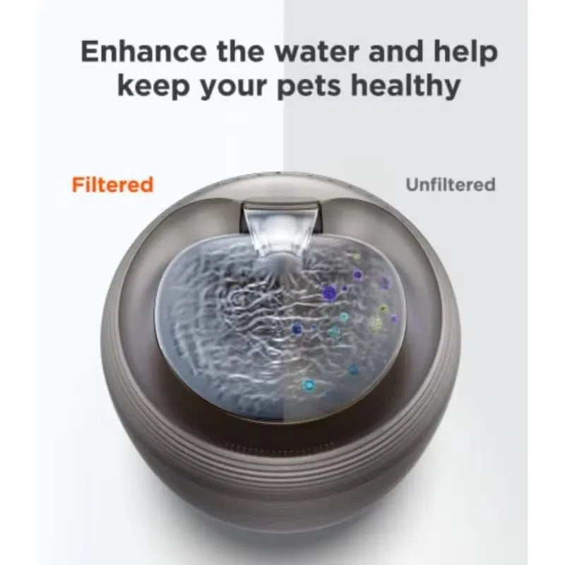 Smart Ultra Quiet Waterfall ﻿ 2.5L Cat Water Dispenser with Smart Pump Pet Water Fountain for Cats and Dogs Built-in LED Light HIP