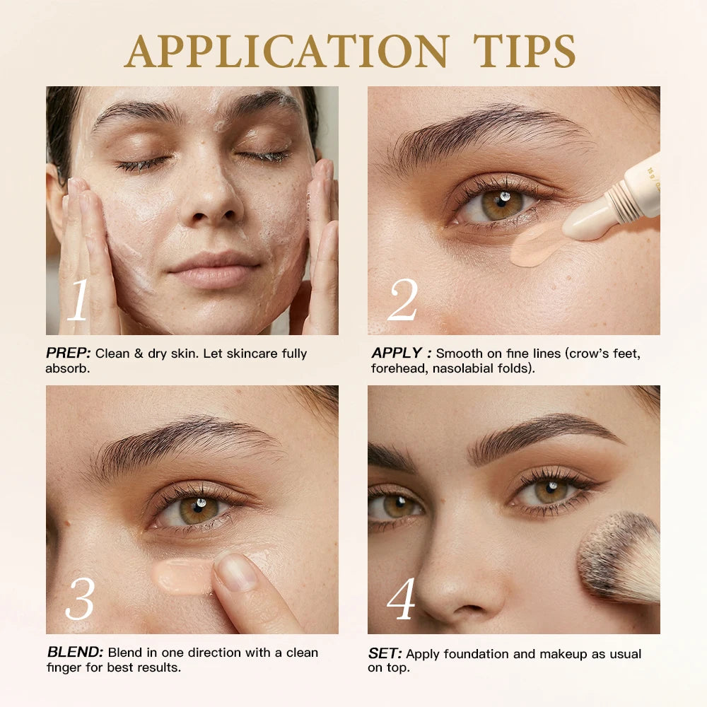 Line Smoother Targeted Line Primer Blurring Primer Wrinkles & Pores Tinted Cover Eyes Face Wrinkles Primer Makeup Base HIP
