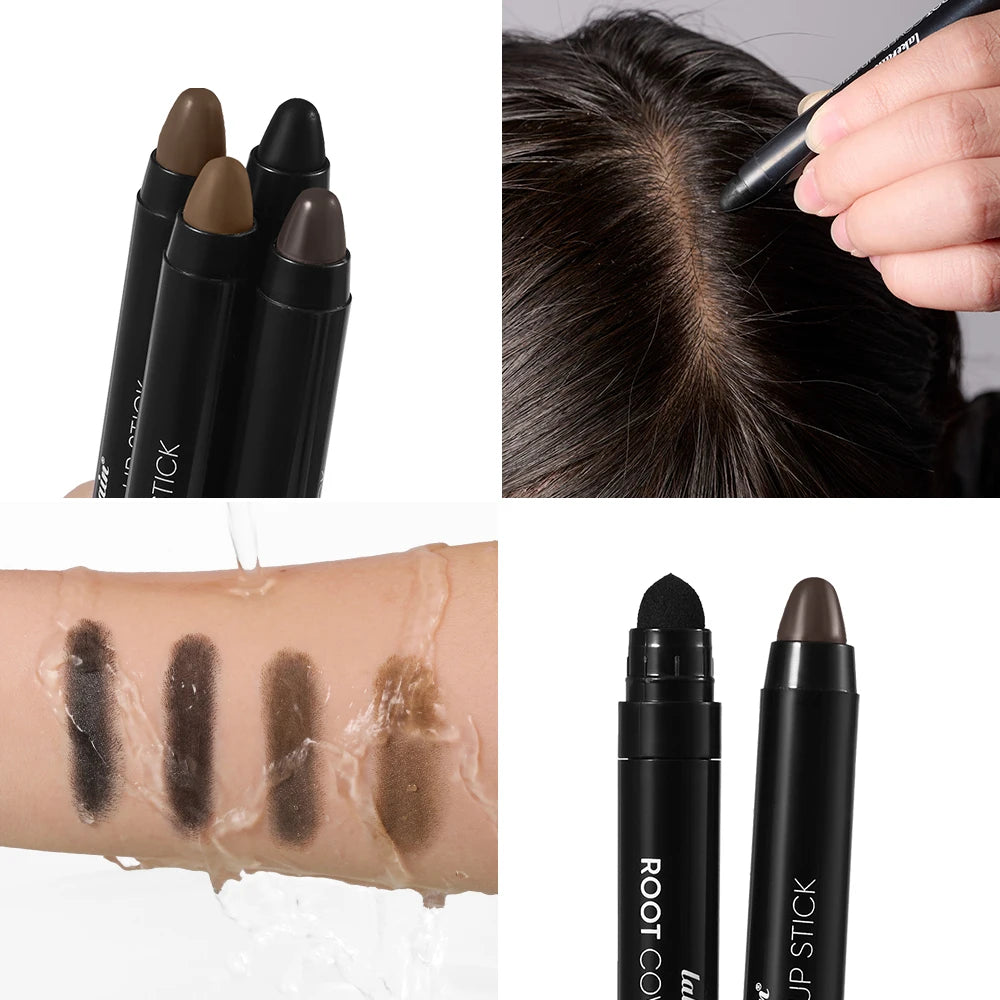 Hair Line Stick Pen Waterproof Hair Dye Pen & Brush Instantly Cover Grey White Hair Natural Hair Filling Hairline Shadow Makeup HIP