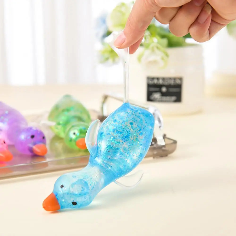 Glitter Squishy Duck Toy – Stretchy Fidget for Kids & Adults Squishy Fidget Toy HIP