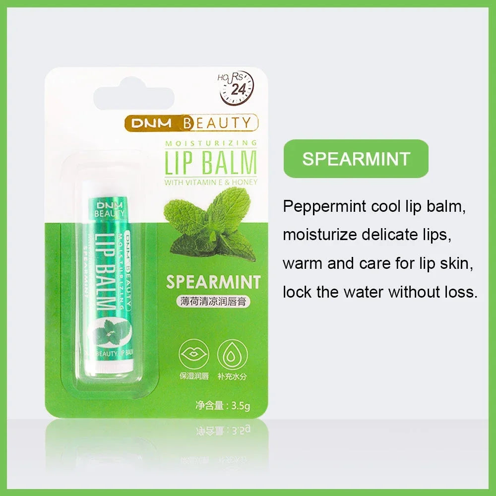Fruit Lip Balm Winter Fashion Moisturizing Lip Oil Long-Lasting Clear Transparent Natural Aloe Lipstick Lip Care Lipstick Makeup HIP Mint