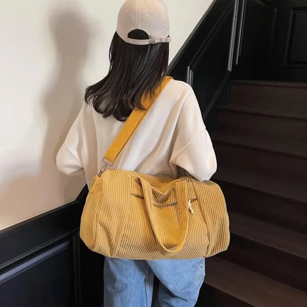 Women's Corduroy Tote Shoulder Bag – Large Capacity Handbag Corduroy Tote Bag HIP