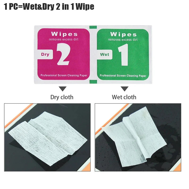 5-Pack Wet & Dry Screen Cleaning Wipes – Phone, Tablet & Camera Screen Cleaning Kit HIP