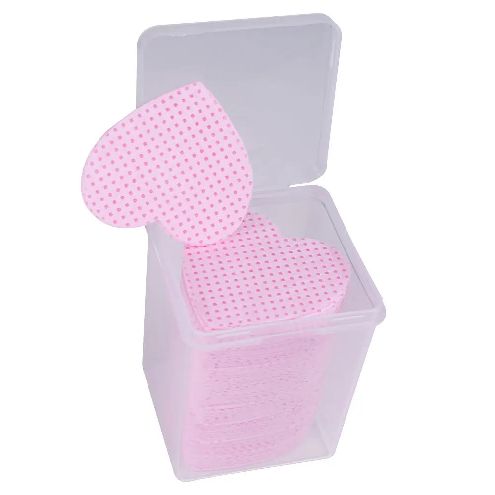 200pcs Lint-Free Eyelash Glue Cleaner Pads for Lash Extensions Lash Extension Wipes HIP C765-Pink-core