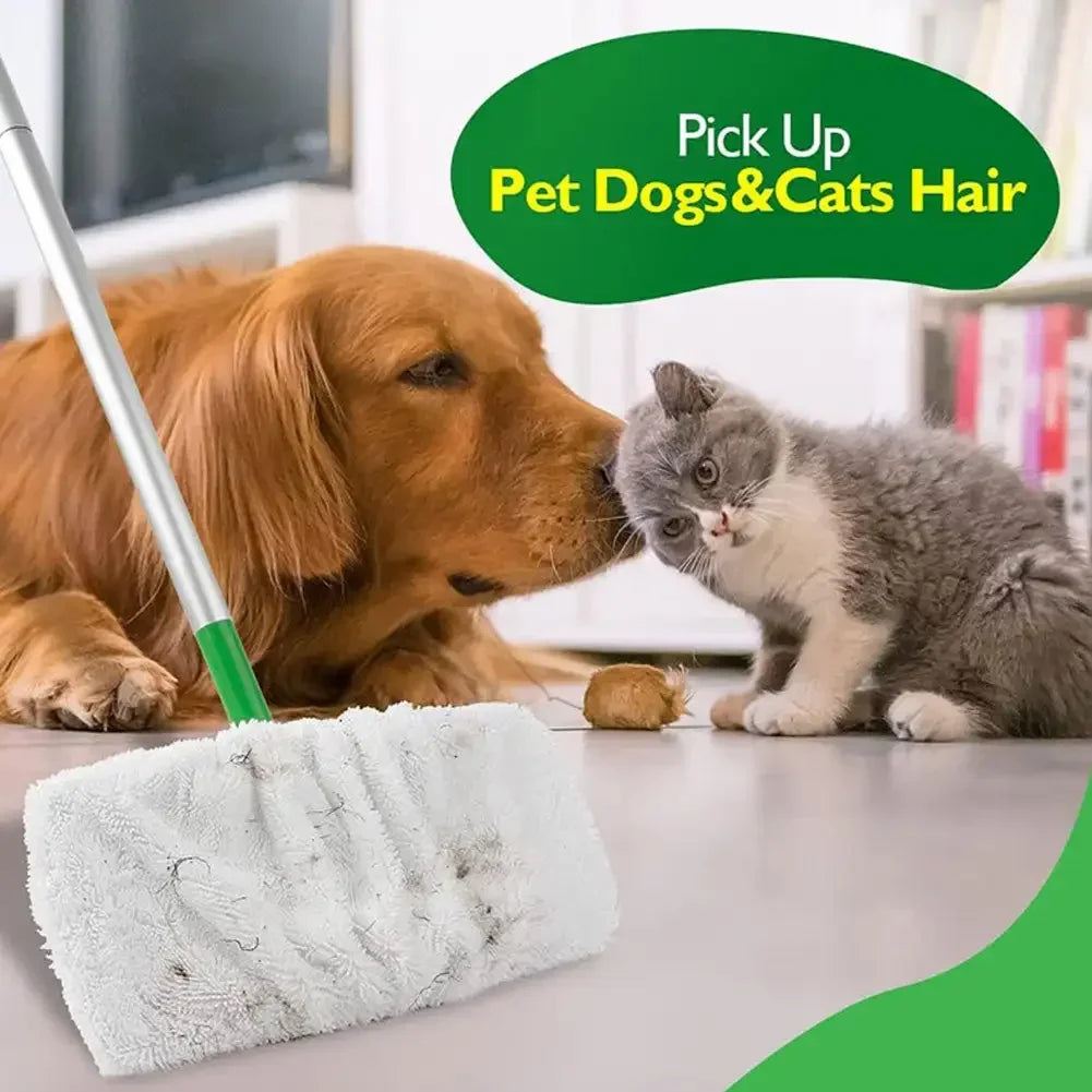 Sweep Wet & Dry Cleaning Cloths Reusable Microfiber Mop Pads Green Furniture Flooring Mop Head Replacement Washable Rag Towel HIP