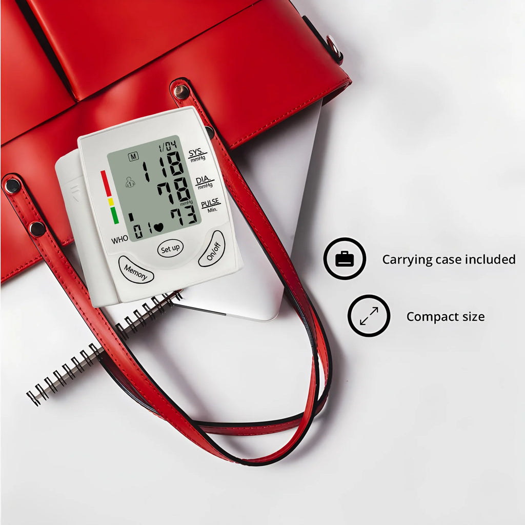 Fireurus Wrist Blood Pressure Monitor – LED Digital Display Blood Pressure Monitor HIP