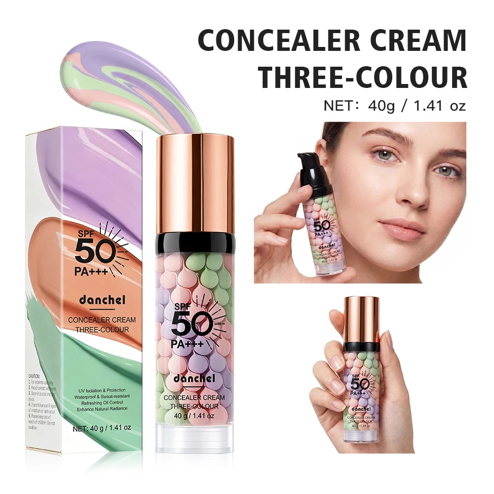 SPF 50 Primer for Face Before Makeup Sun 3 In 1 Color Corrector Face Primer Oil Control & Moisturizing Skin Tone Correcting HIP
