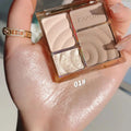 3D Facial Contouring Bronzer Brightening Matte Highlights Palettes 4-colors Eye Shadow Nose Powder Beige Whirlpool Makeup Plate HIP 02 No Mirror