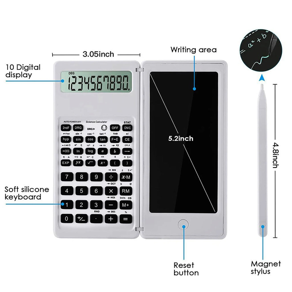 Portable Scientific Calculator 6.5" LCD Writing Tablet & Stylus Scientific Calculator Tablet HIP