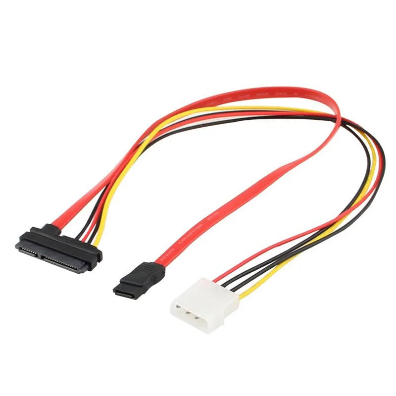 OULLX SATA 7+15 Pin Combo Data & Power Cable 30cm/50cm SATA Combo Cable HIP