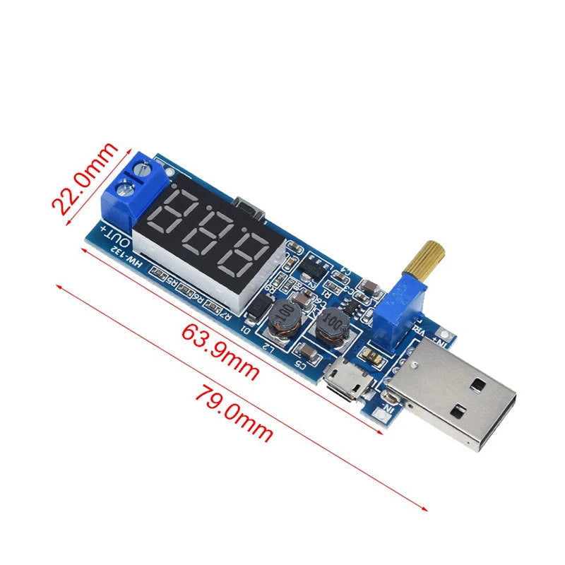 USB DC Boost Module – Adjustable 1.2–24V Voltage Converter Voltage Converter Module HIP 1pcs