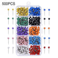 500-Piece Colored Push Pins – Map Tacks & Thumbtacks Set Map Tacks Push Pins HIP WHITE