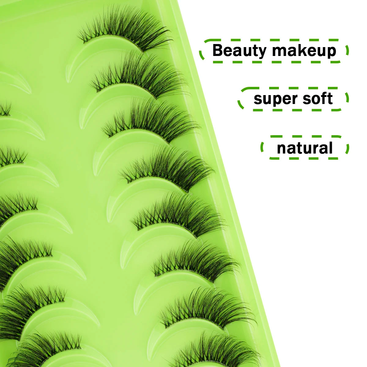YSDO Fox Half Eye Lashes Soft Natural Faux Mink Eyelashes Fake Lashes Natural Look Short Wispy Clear Band Lash Makeup Multipack HIP
